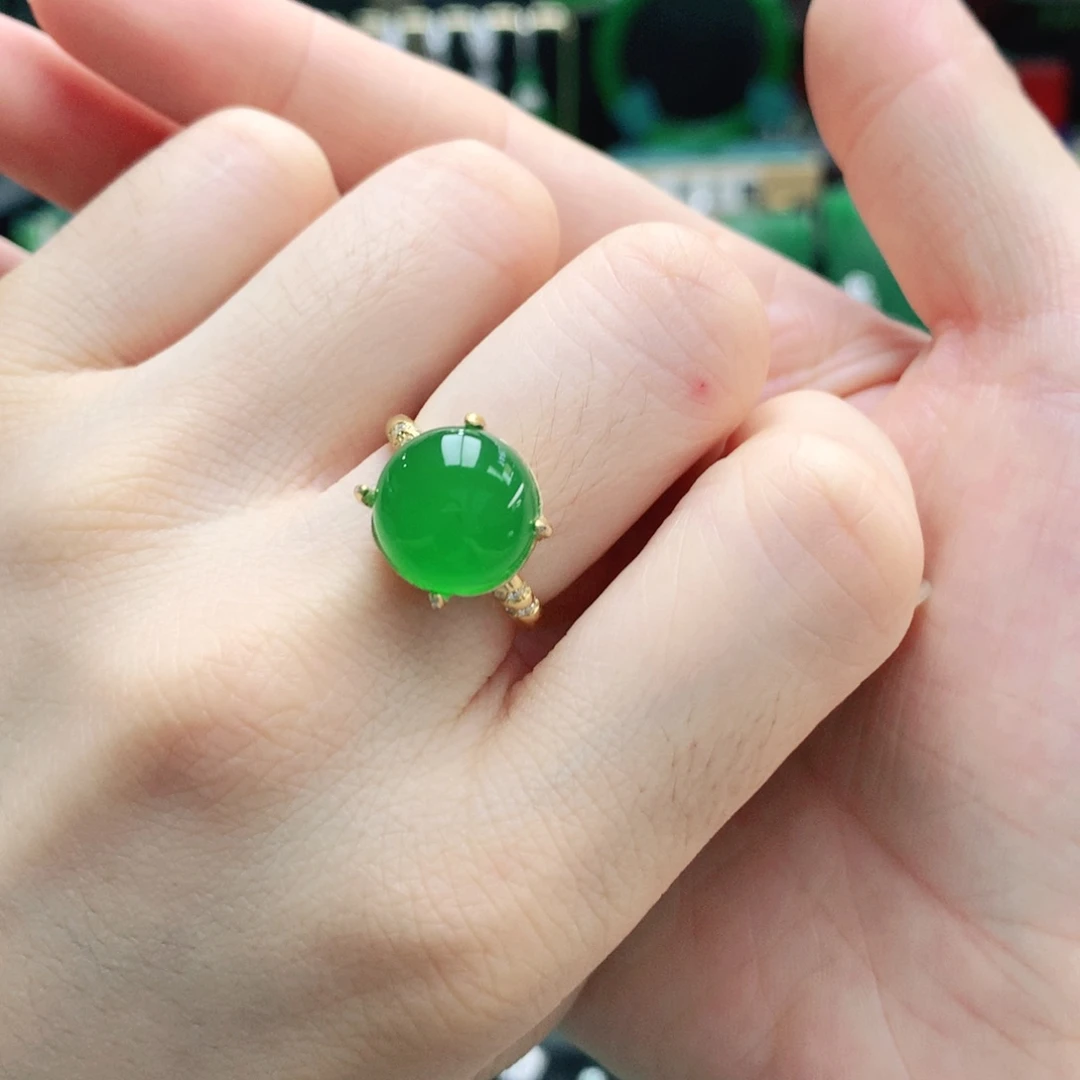 银S925镶嵌戒指玛瑙/玉髓