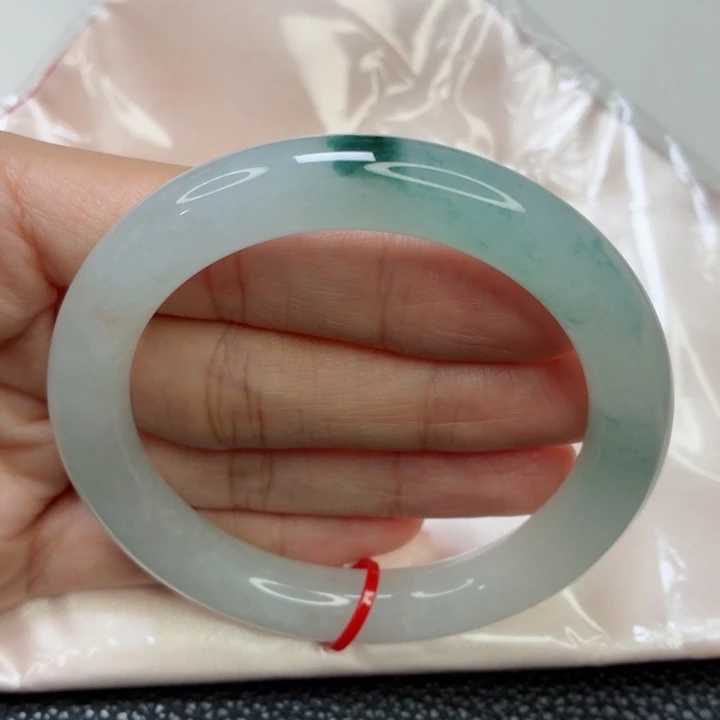 未镶嵌手镯翡翠老坑56圈冰飘花起光020