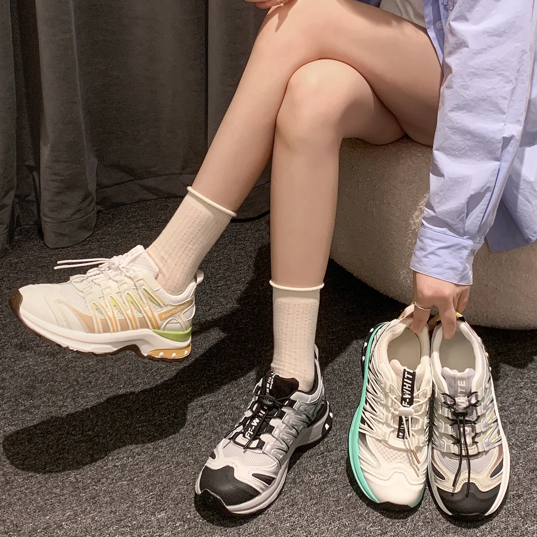 贾不假运动鞋夏季女款2025新款潮流百搭透气轻便舒适高级感休闲鞋