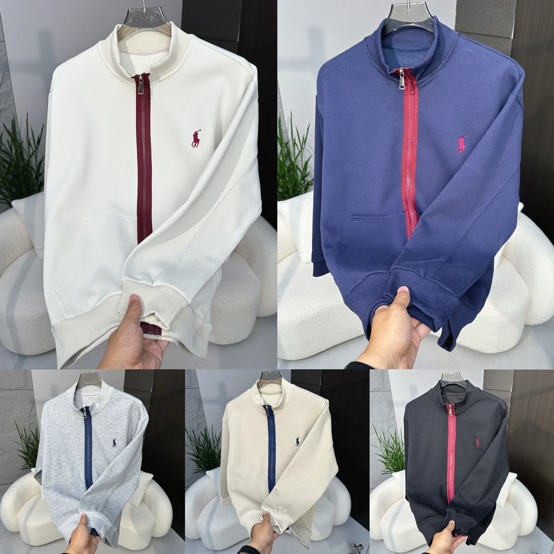 新款刺绣拉链立领宽松卫衣外套男士潮牌时尚百搭休闲情侣上衣159