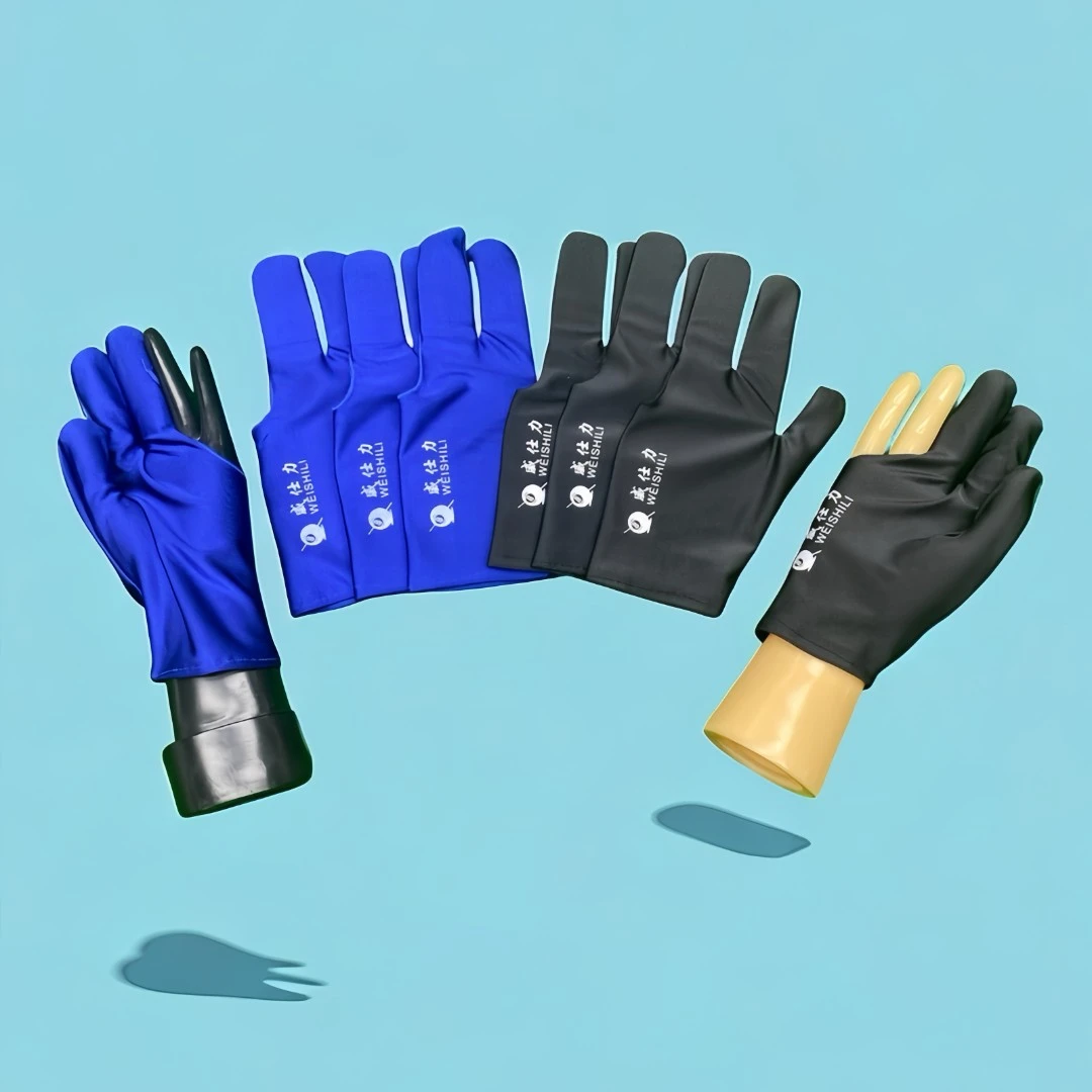 台球手套俱乐部专用漏指手套做工细腻蓝色透气黑色中式专业打台球