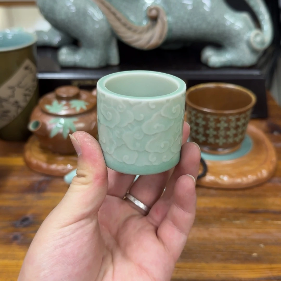 龙泉青瓷茶具微瑕1331