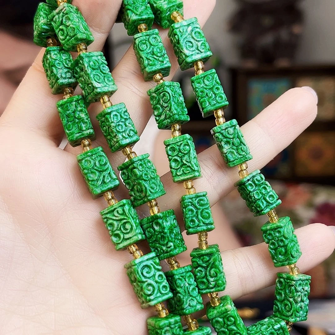 翡翠未镶嵌颈饰项链