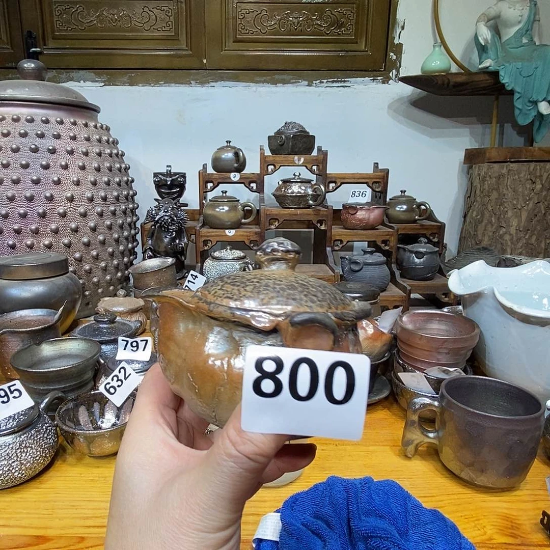 高温汽烧陶泥宝瓶