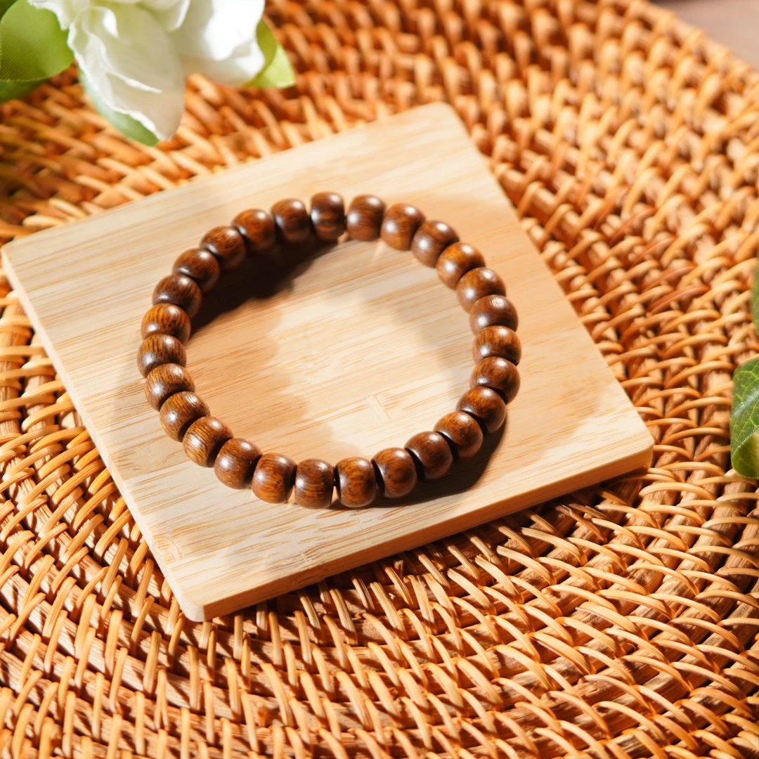 越南芽庄红土白棋楠沉水07*08单圈手串