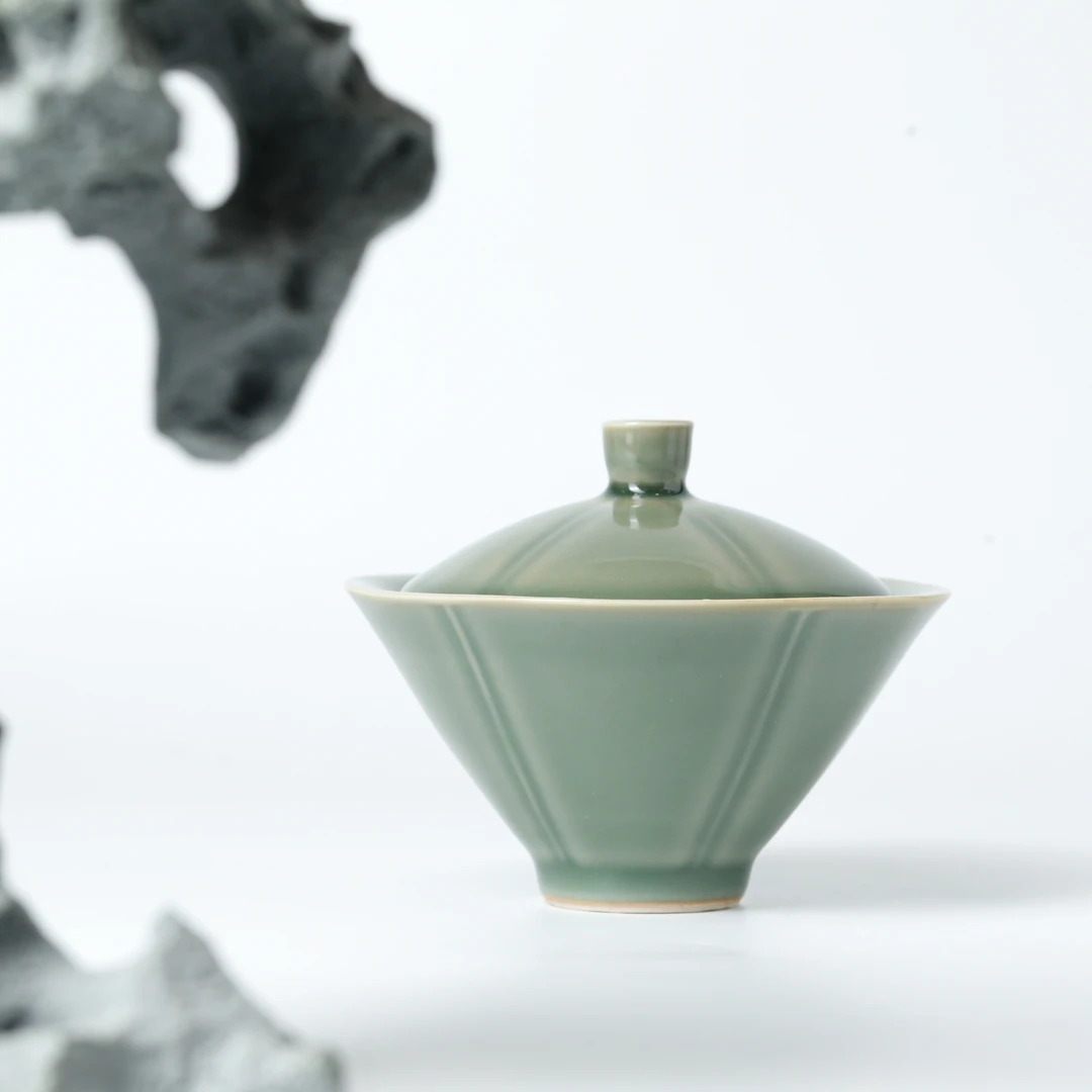 青瓷五行斗笠小盖碗 51240920-22