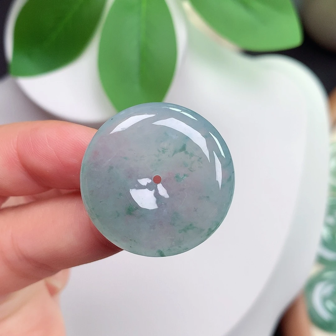 颈饰未镶嵌翡翠平安扣 26.8x5.9mm