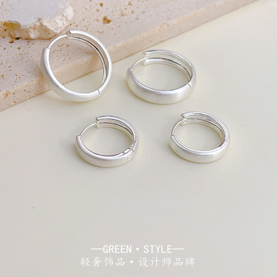 铜合金耳饰 【新款拉丝耳扣】春季新款轻奢百搭简约耳钉高级感-G79