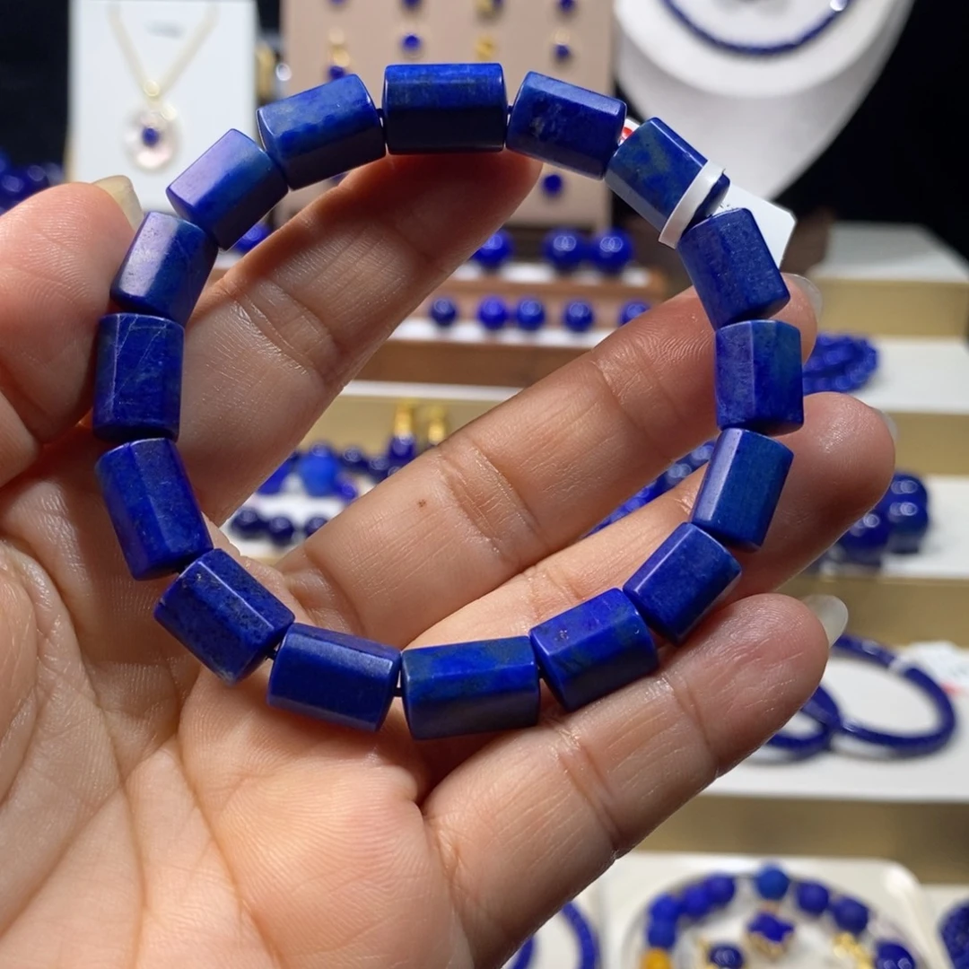 青金石未镶嵌手串9m随型