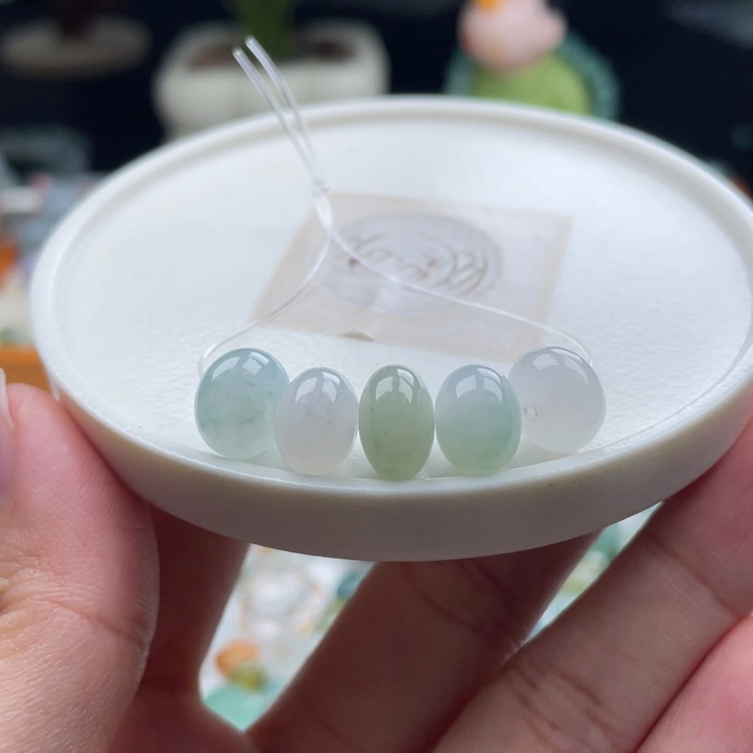 翡翠散珠天然缅甸翡翠a货一串9+