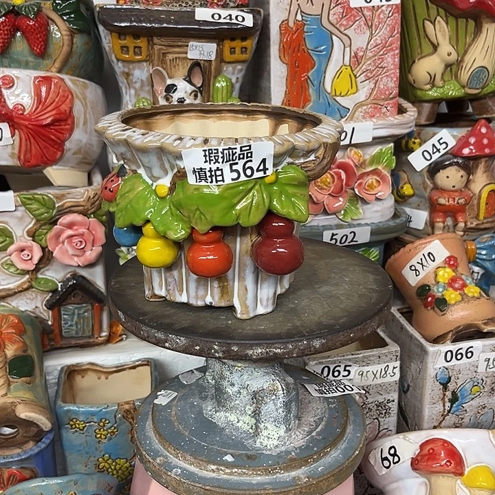 粗陶材质多肉花盆564