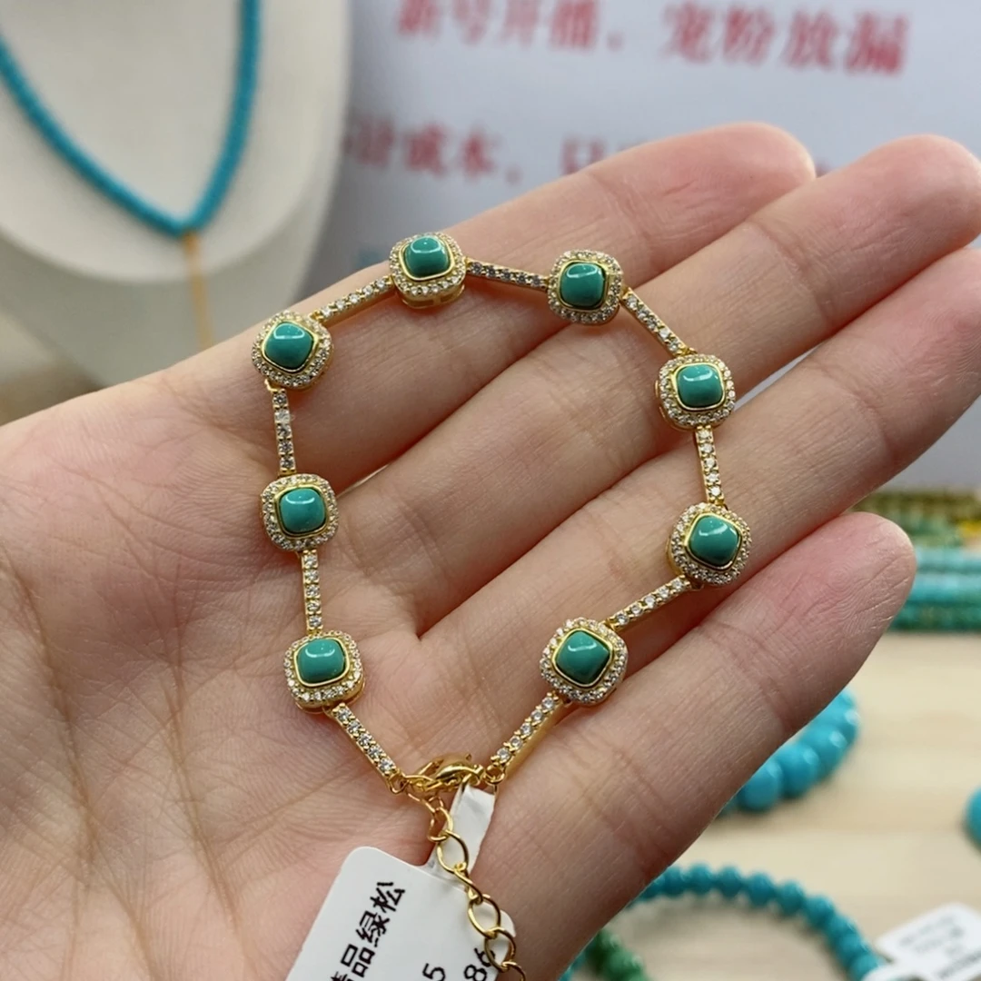 绿松石银S925镶嵌珠宝奇石