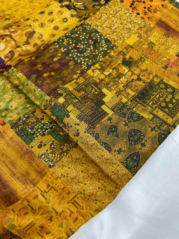 香云亚麻-金芒果百家布 新中式国风高品质 马甲裙子面料 幅宽140