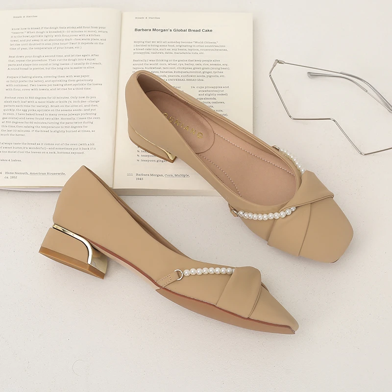 木木801-1百搭鞋子新款气质单鞋爆款韩版时尚玛丽珍温柔浅口鞋