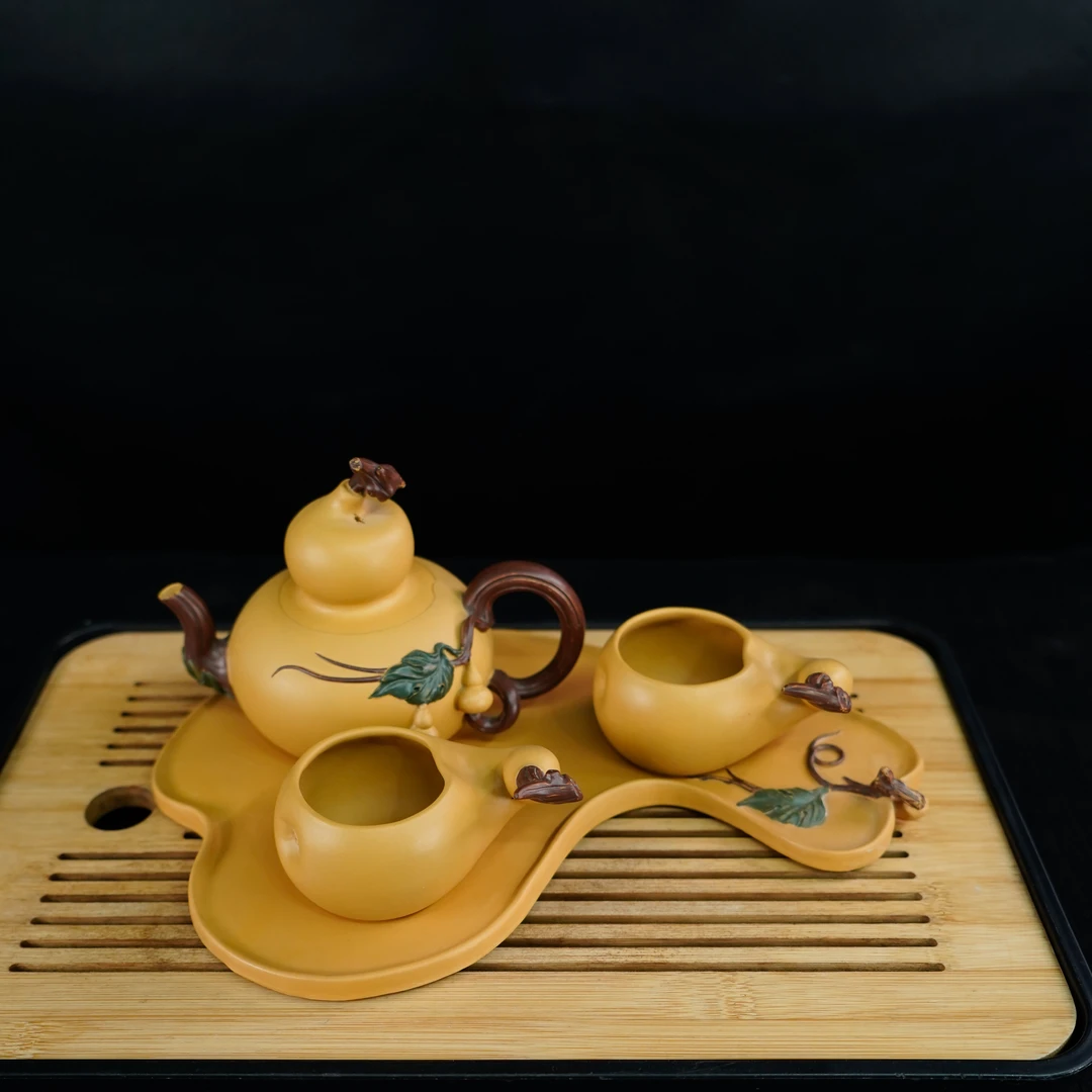 GSZS-6641 宋锋  宜兴手工紫砂   葫芦套组