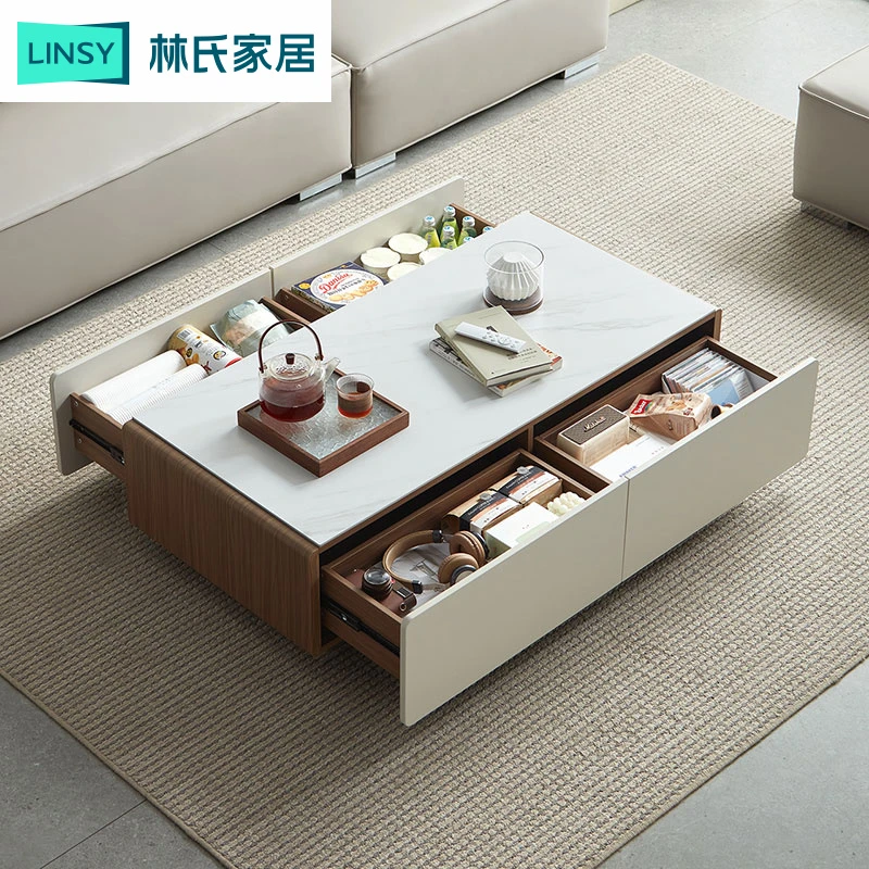 林氏家居现代简约储物极简悬浮电视柜茶几客厅家用UV1M ZH