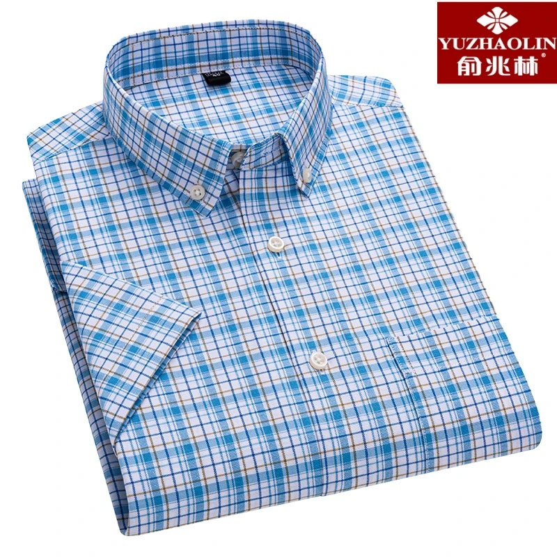 YUZHAOLIN/俞兆林衬衫男士短袖亲肤休闲百搭商务通勤春夏高档衬衣
