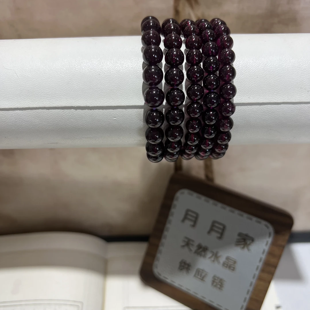 【月月家】G012天然石榴石 石榴石单圈手串 多样性发其一