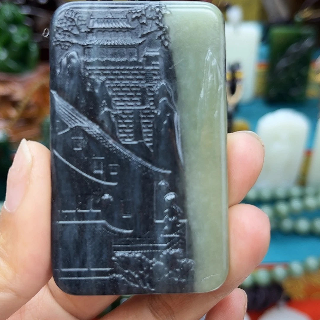 和田玉未镶嵌挂件