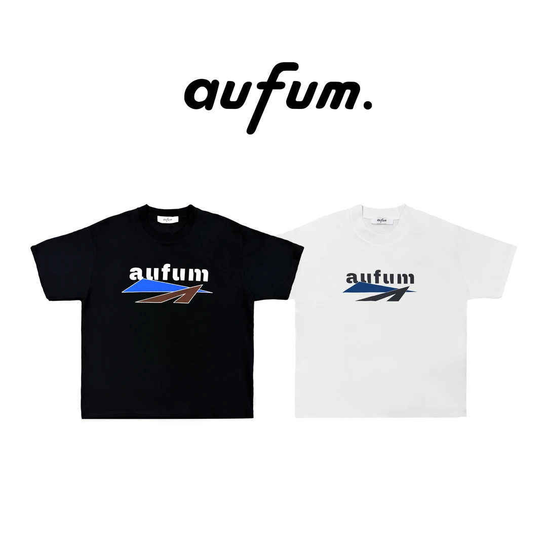 aufum大码男装短袖T恤修身显瘦春夏休闲时尚百搭秋冬内搭纯棉重磅