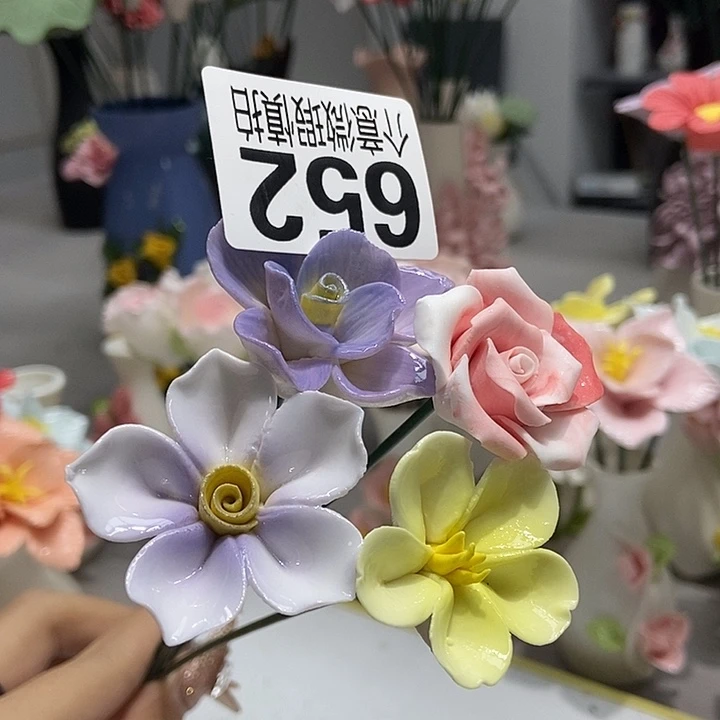 陶瓷纯手工捏花设计