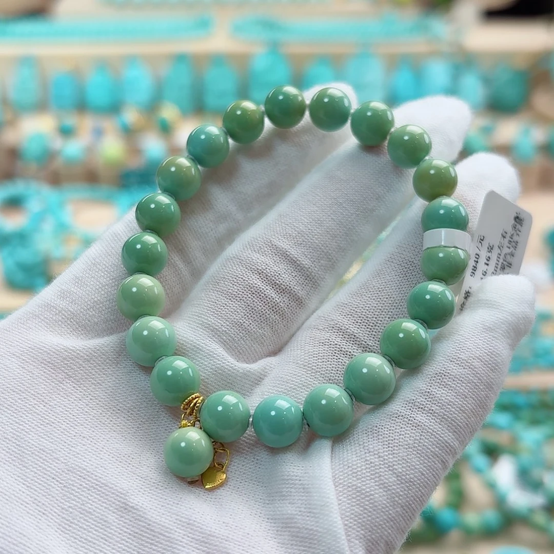 绿松石18K金镶嵌珠宝奇石