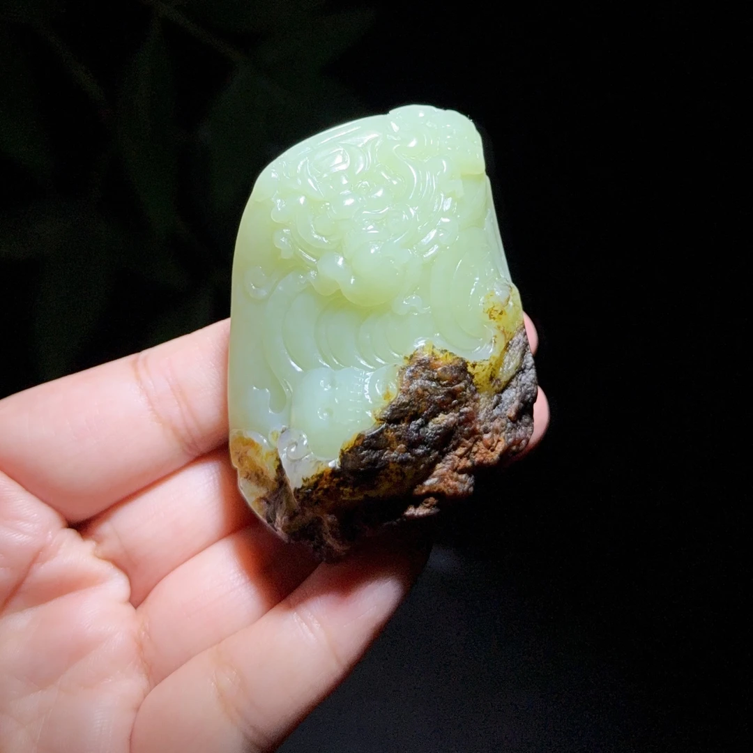 戈壁料黄口钟馗吊坠～94克