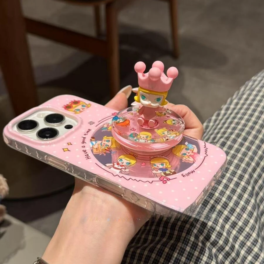 可爱CD唱片音符茉莉粉公主适用苹果16promax手机壳15保护套1413