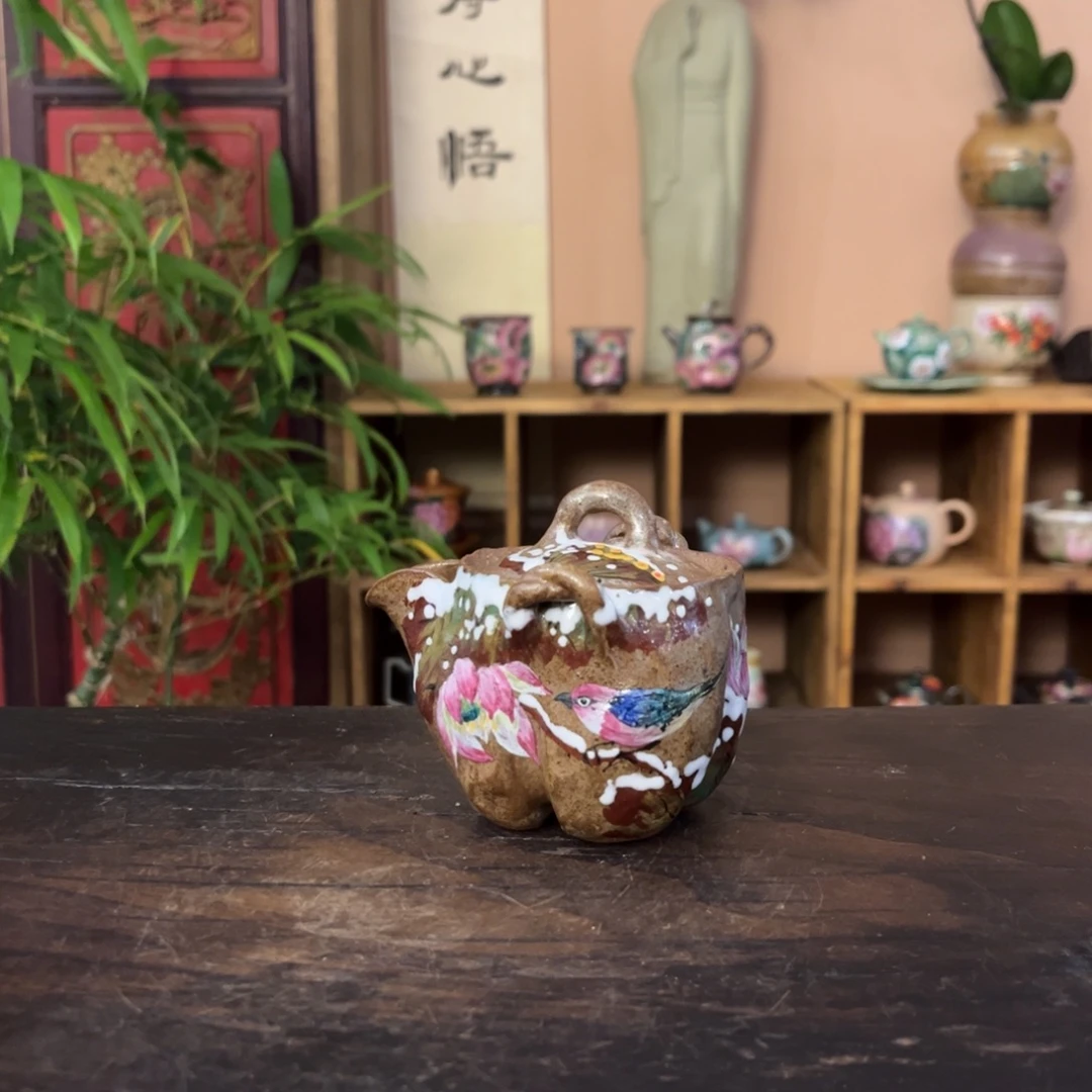 柴烧纯手工手绘陶瓷