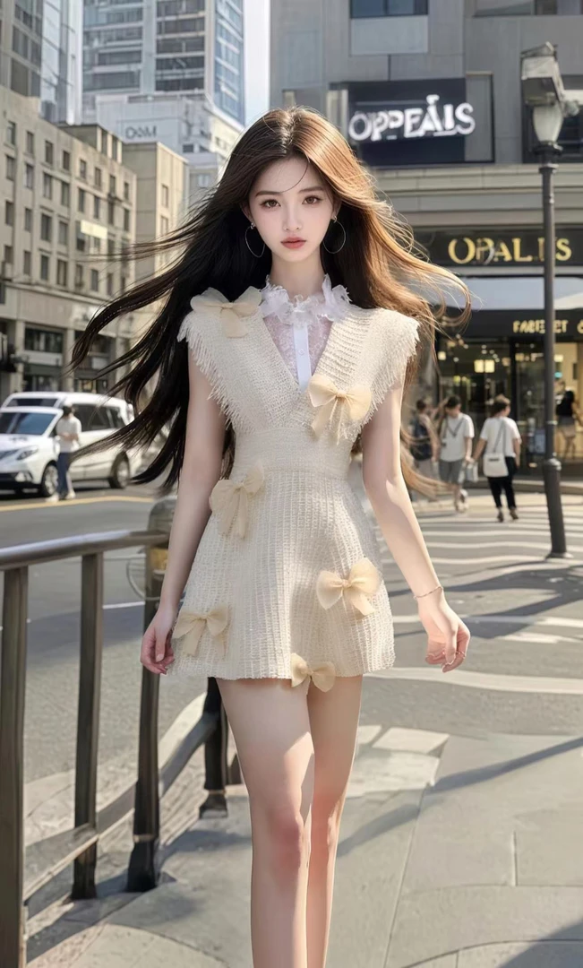 夏季新款温柔千金风别致设计感显瘦收腰连衣裙女小众时尚高级气质