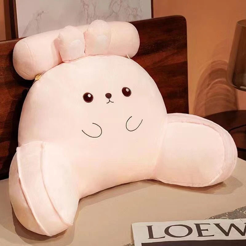 床头椅子靠垫靠枕车用沙发靠枕多功能办公室卡通可爱靠垫靠背垫Q