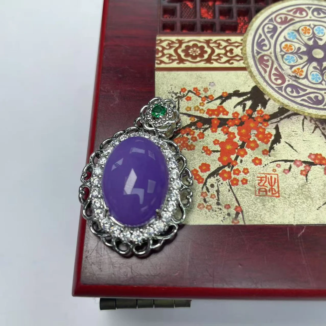 【大喜儿】茄紫蛋面吊坠-12WQ1609