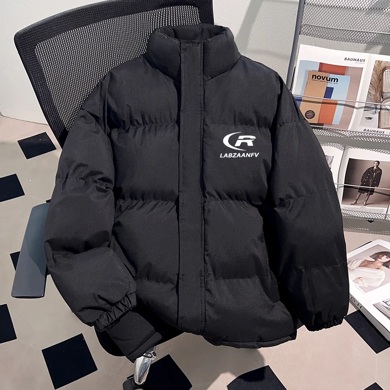 Dekkry潮牌简约字母印花高级感棉袄冬季加厚立领棉服男女保暖外套