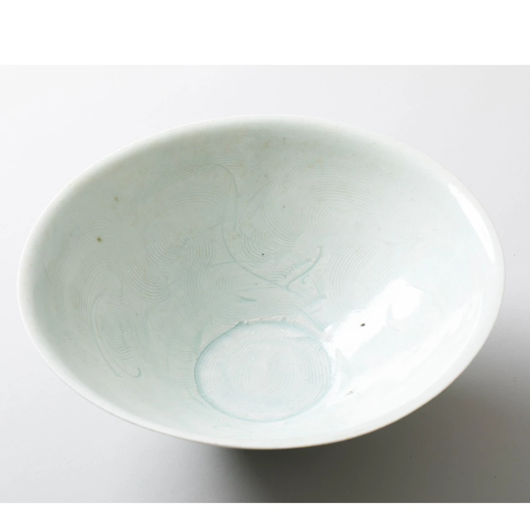 【拍卖】8、刻划水波鱼纹碗