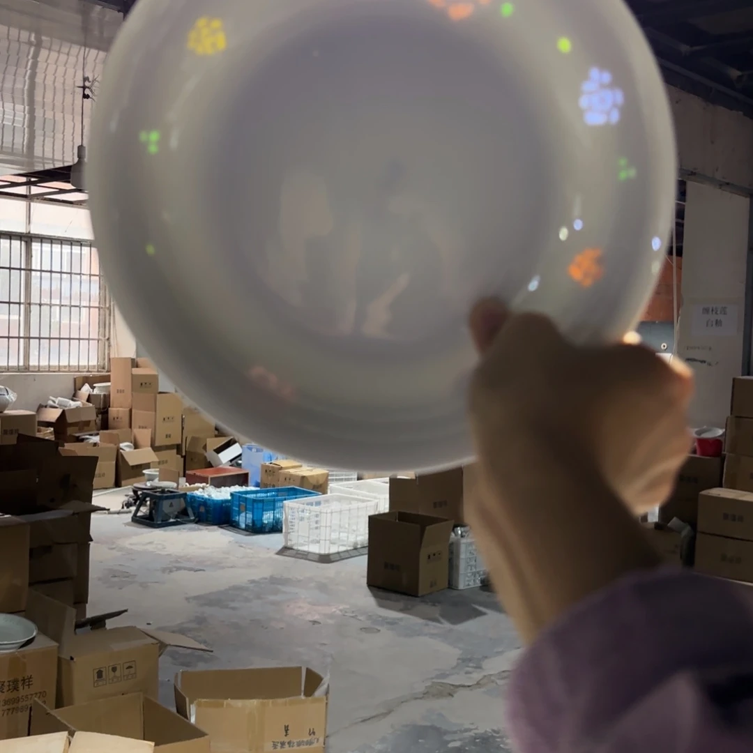 玉瓷景德镇陶瓷盘子微瑕两只