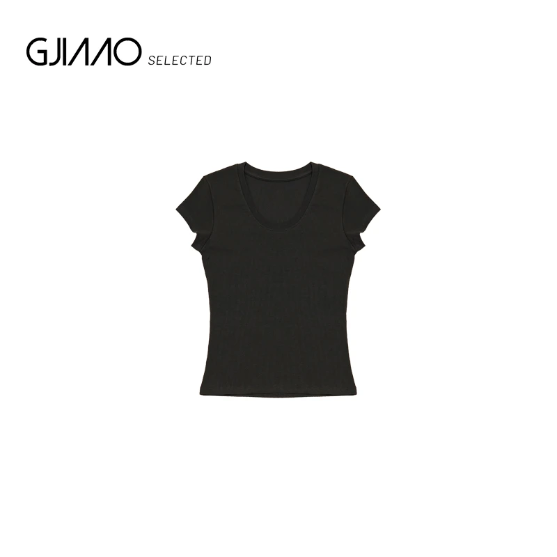 8622 U型领素版螺纹半袖