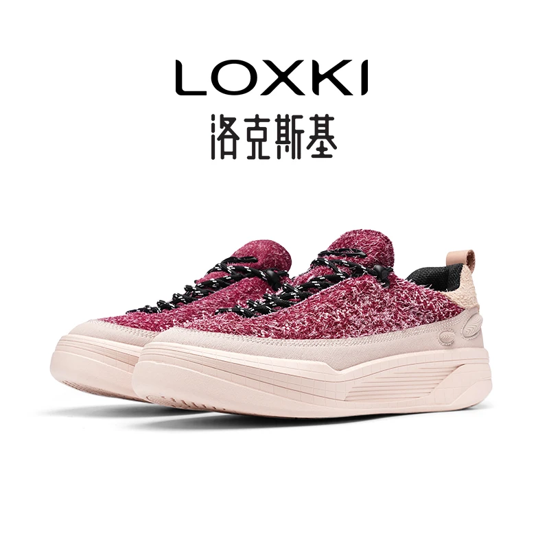 Loxki洛克斯基男士休闲板鞋国潮小众时尚雪花绒 climb 小圆鞋系列