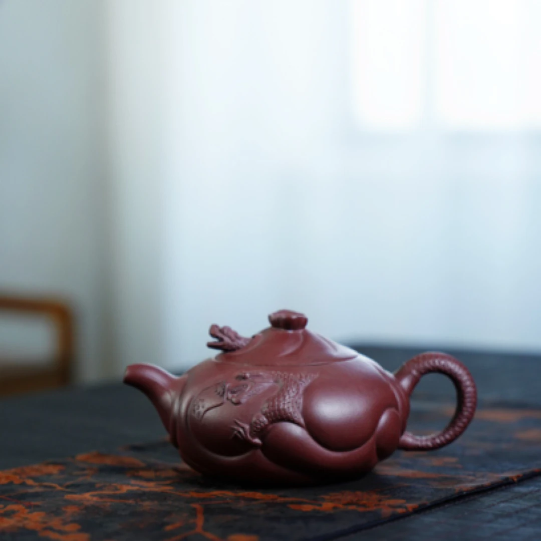 重器推荐 【鱼化龙】 紫砂壶 原矿老紫泥，310cc