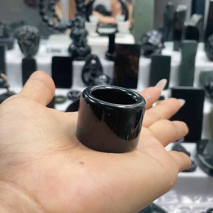 【闪购商品】和田玉（青玉）戒指未镶嵌高***圳