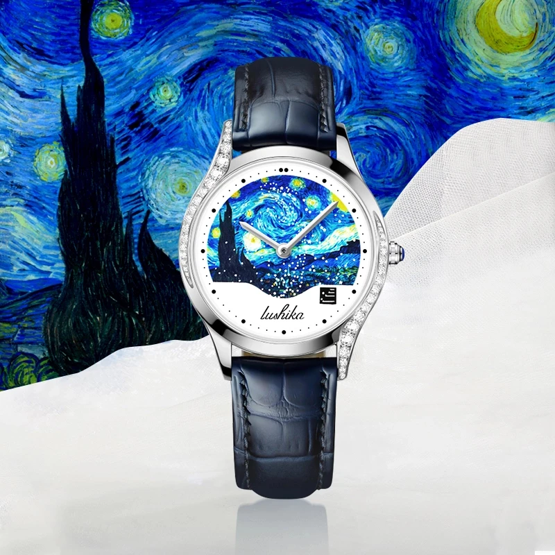 圆梦系列  梵高油画艺术创意星空防水手表113-1