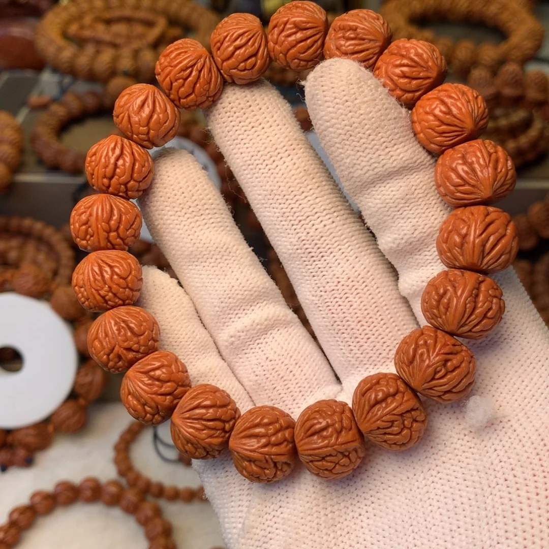 桃核手串秦岭龙纹