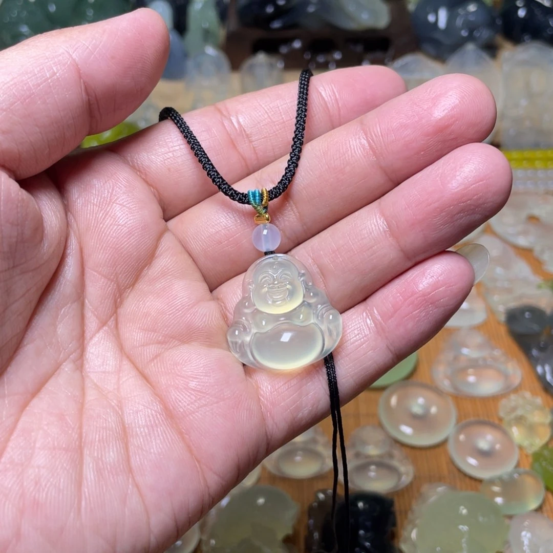 蛇纹石玉挂件未镶嵌龙**子