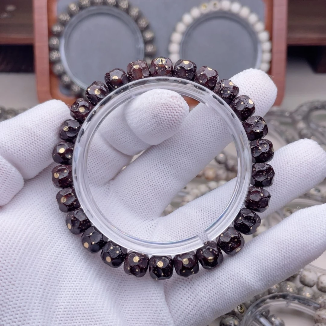 星月菩提手串原生态纯天然黑金星月手工无相