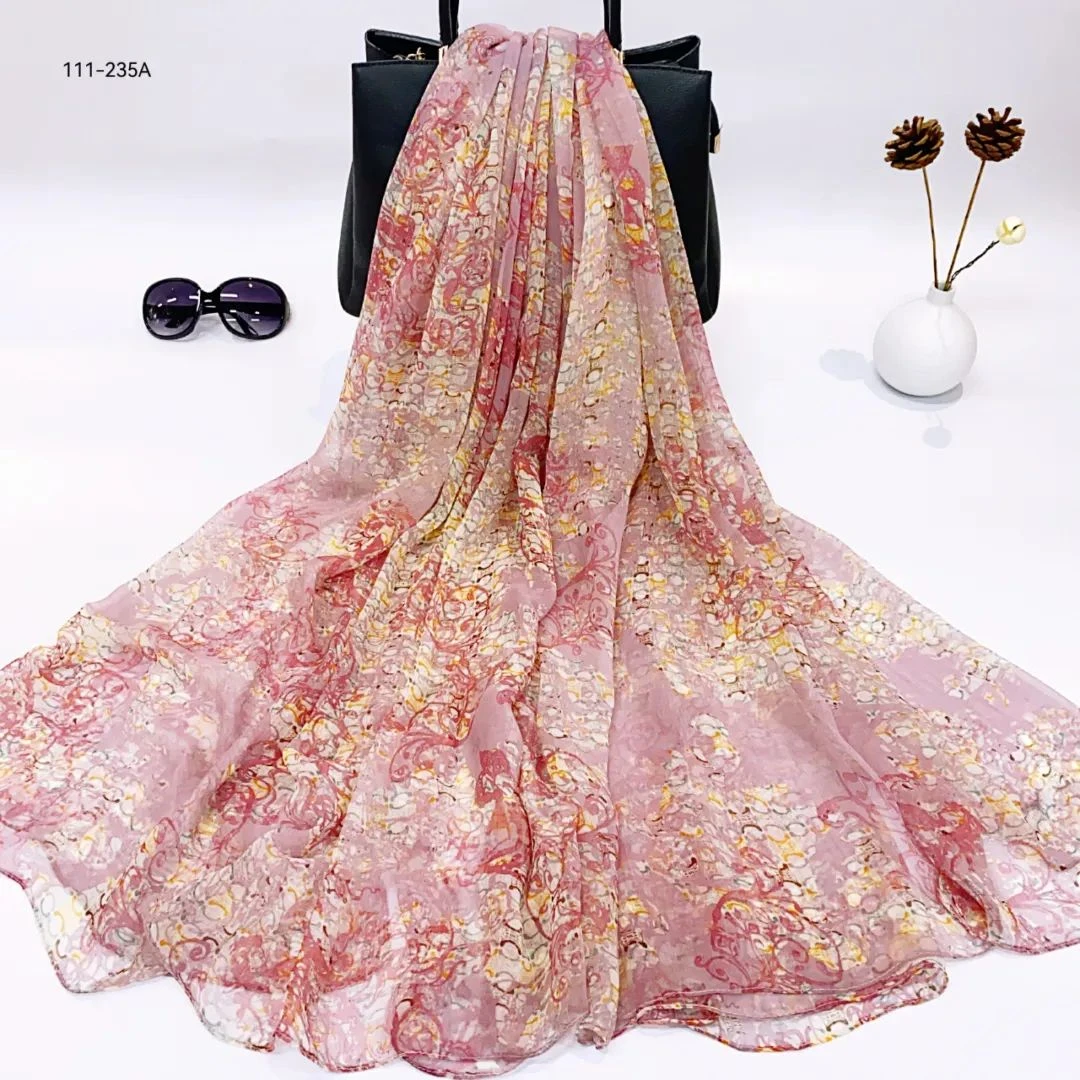 鳄鱼皱龙凤呈祥三色可选140*180四季通用春夏沙滩巾时尚百搭丝巾