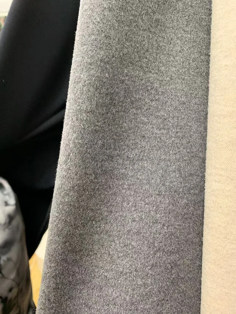蚕丝羊绒 灰色布料
