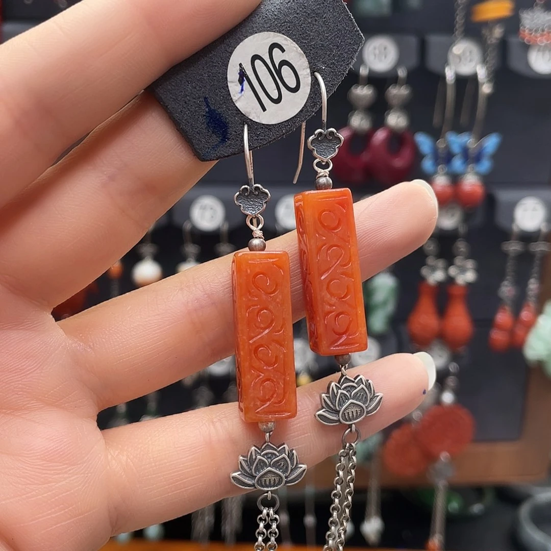 翡翠耳饰银S925镶嵌晴**学420ghnhhh