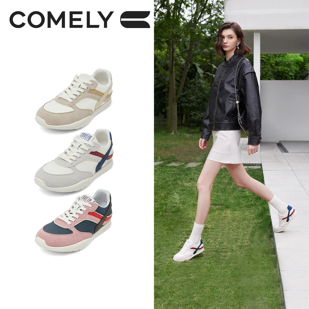 【康莉COMELY】KLY5A109拼色阿甘鞋女潮流复古百搭透气休闲板鞋