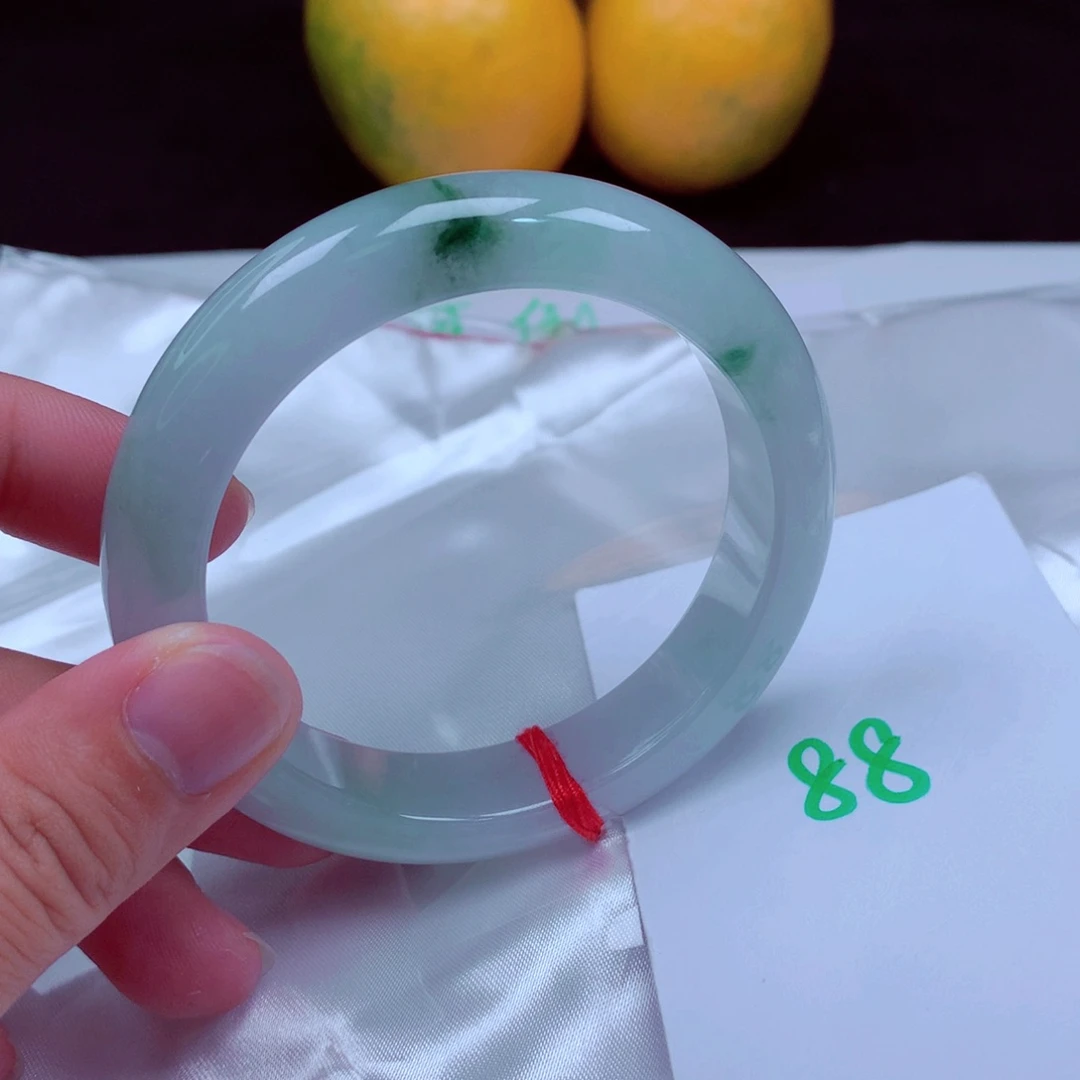 未镶嵌手镯翡翠缅甸天然A货翡翠手镯56.4