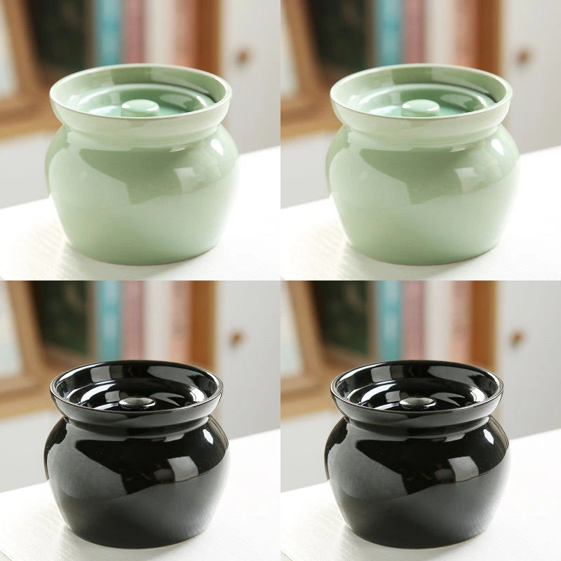 酒店炖盅炖罐一人份加厚瓦罐煨汤家用陶瓷隔水煲汤罐蒸蛋炖罐蛋碗