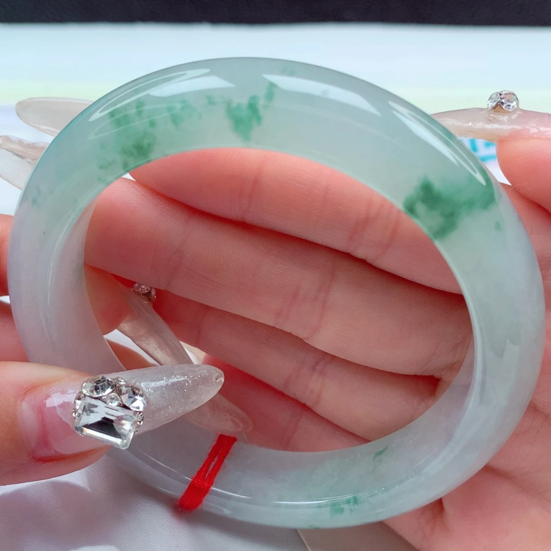 翡翠手镯未镶嵌天然缅甸翡翠A货手镯 80号